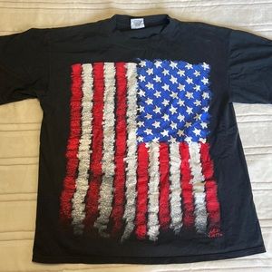 Vintage Wild Oats single stitch American flag tee shirt